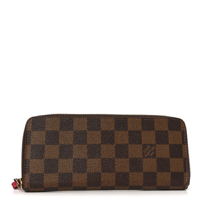 Louis Vuitton Damier Ebene Clemence Wallet Cherry 1 of 8