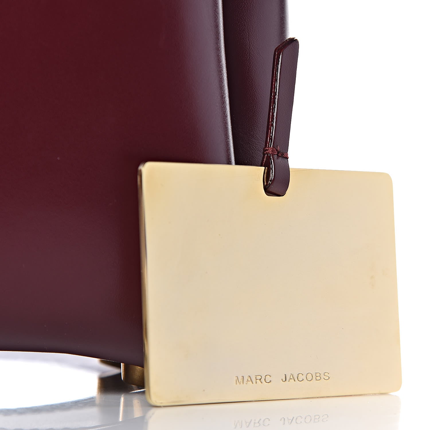 Marc Jacobs Calfskin St. Marc Shoulder Bag Burgundy 14 of 14