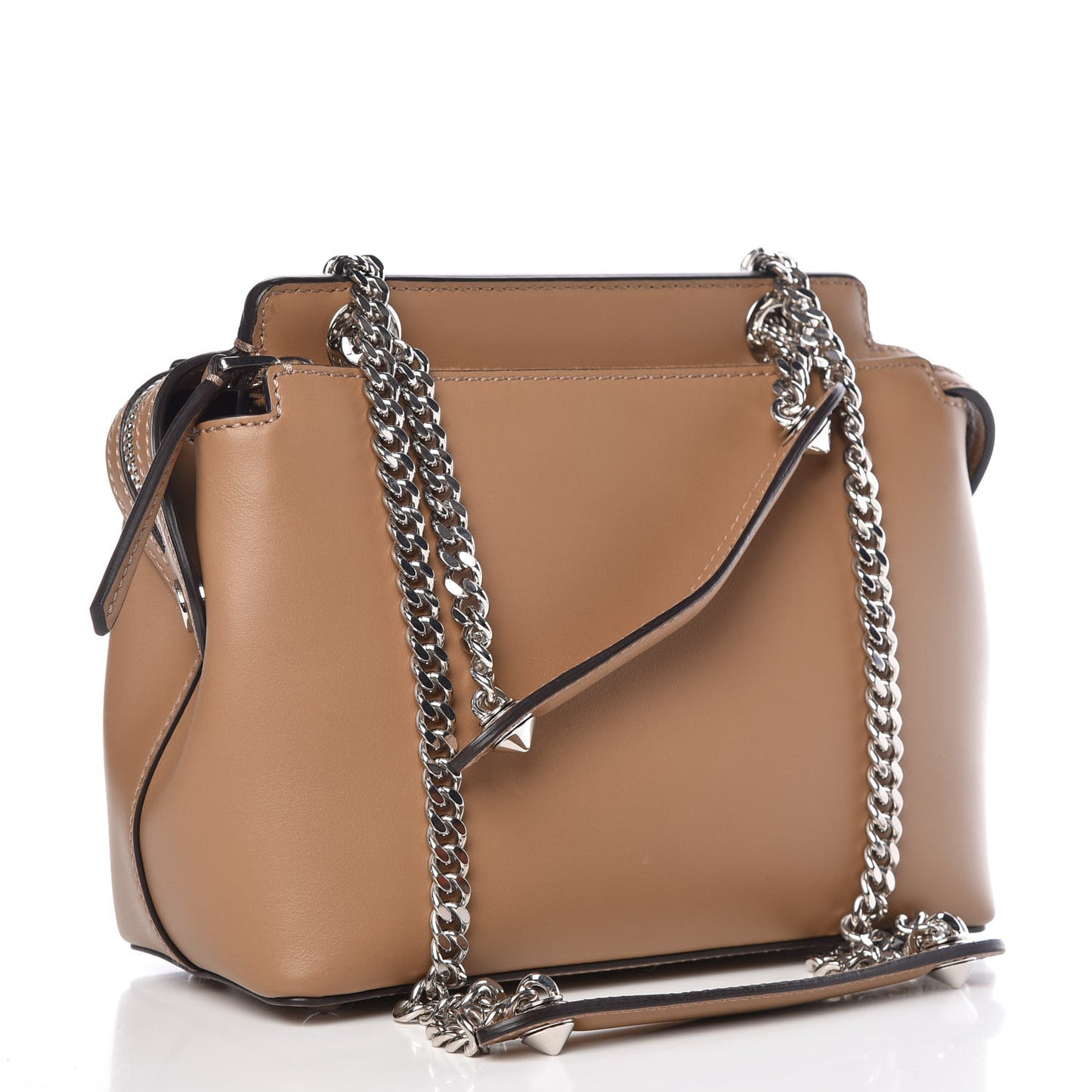 Vitello Baltico Nappa Flowerland Studded Small Dotcom Click Chain Satchel Cuoio Multicolor