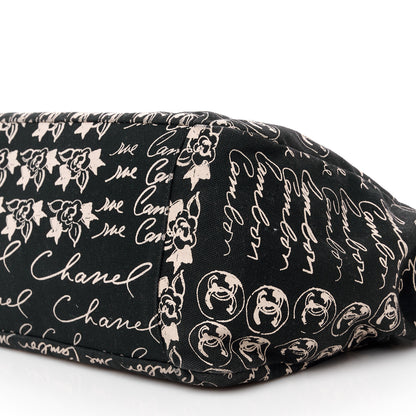 Chanel Canvas Camellia Flower Tote Black 10 of 11