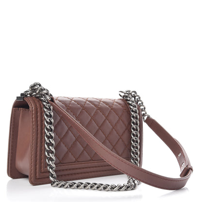 Chanel Calfskin Stitched Medium Boy Flap Brown 3 of 10