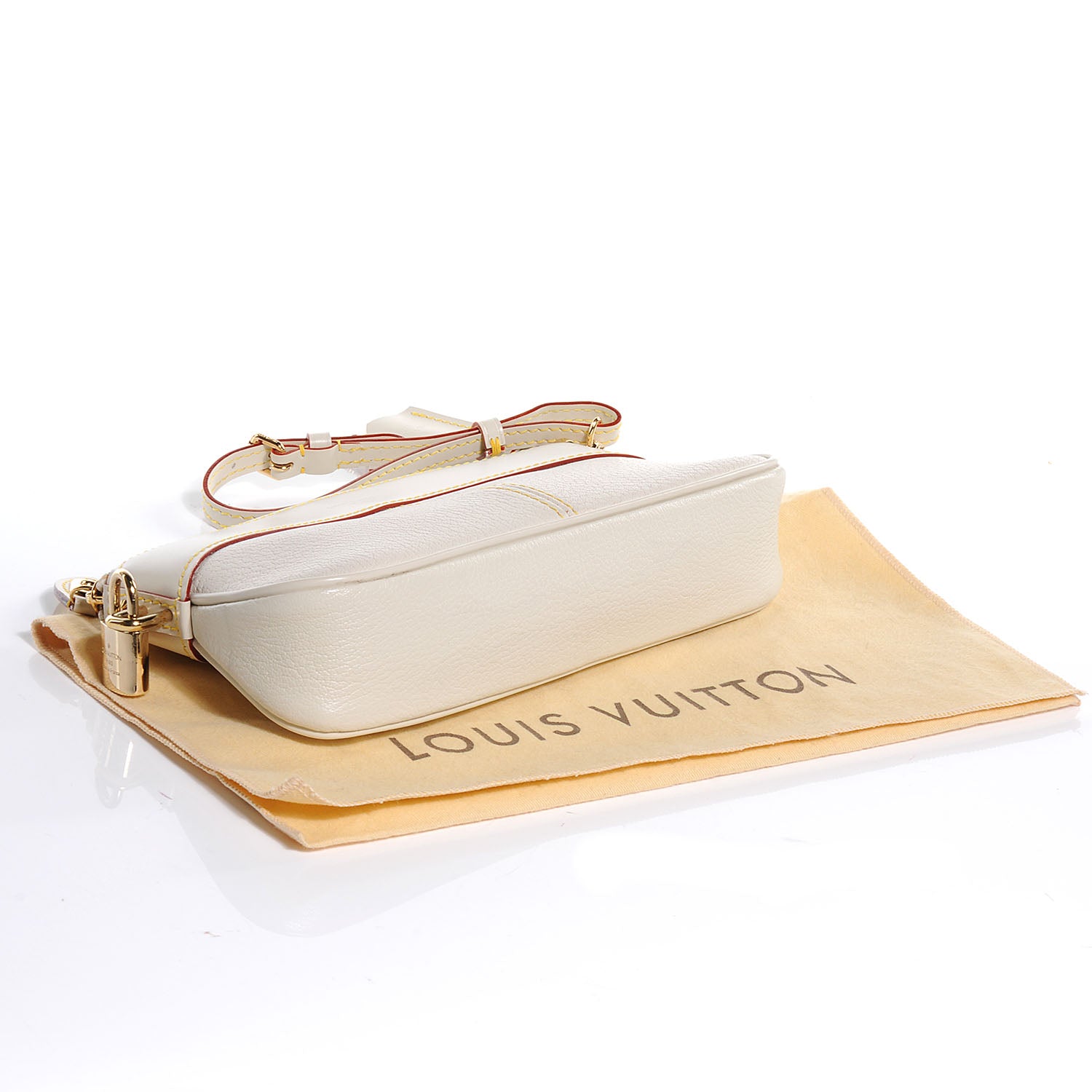 Louis Vuitton Suhali Lock It Clutch White 4 of 7