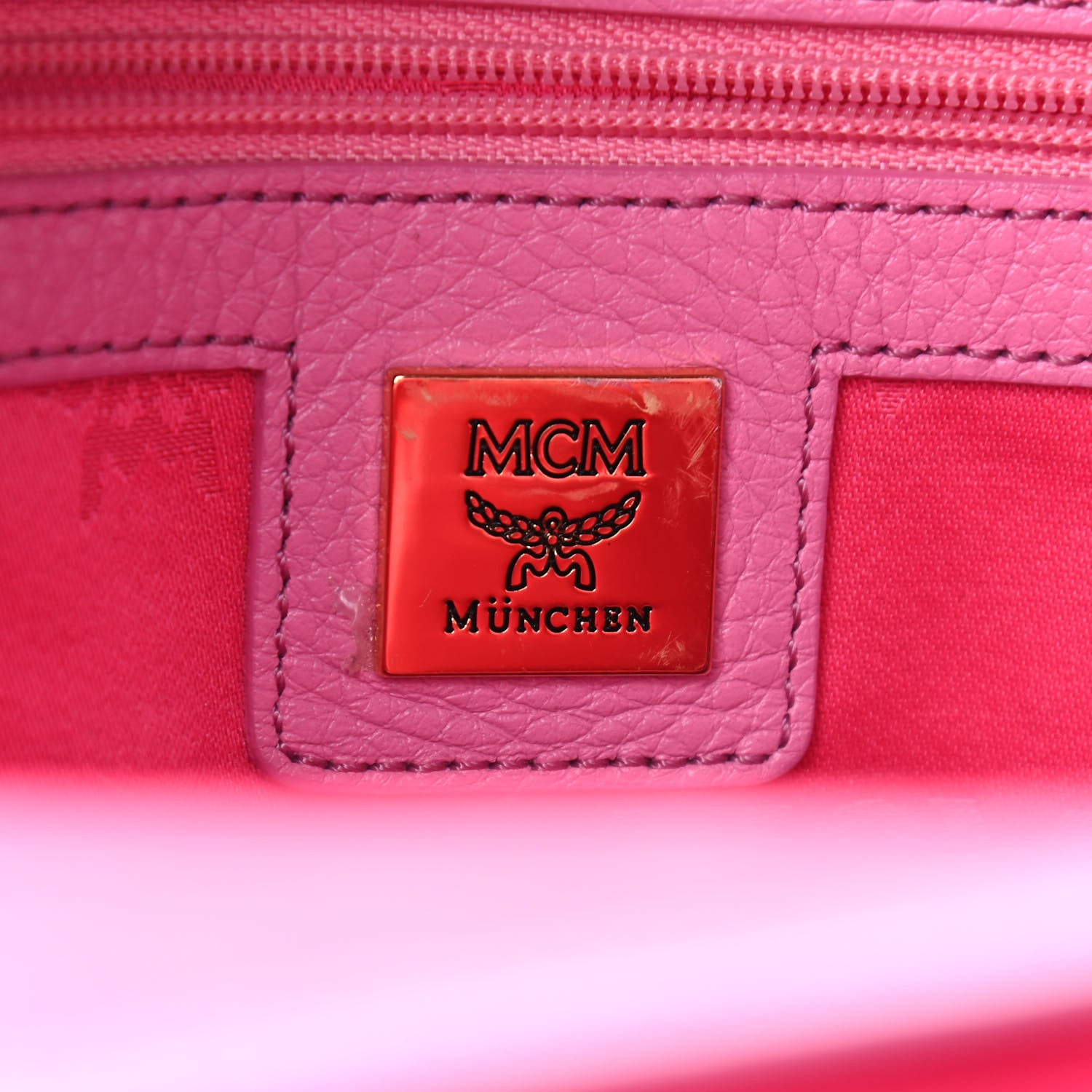 MCM Visetos Studded Medium Dual Stark Backpack Pink 8 of 13