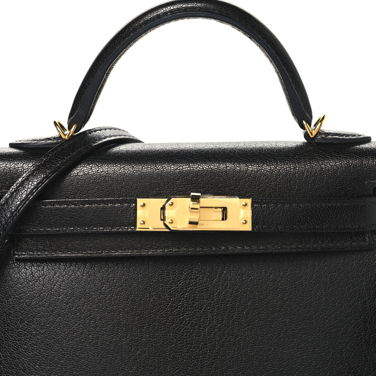 Hermes Chevre Chamkila Mini Kelly Sellier 20 Black 8 of 11