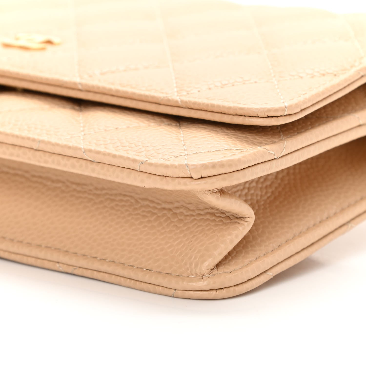 Chanel Caviar Quilted Wallet On Chain WOC Beige 11 of 14