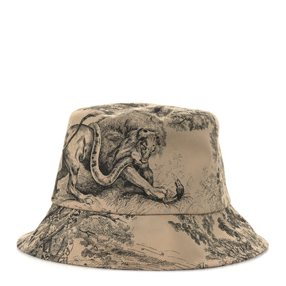 Christian Dior Oblique Toile De Jouy Reversible Teddy-D Brim Bucket Hat 59 Hazelnut Black 1 of 15