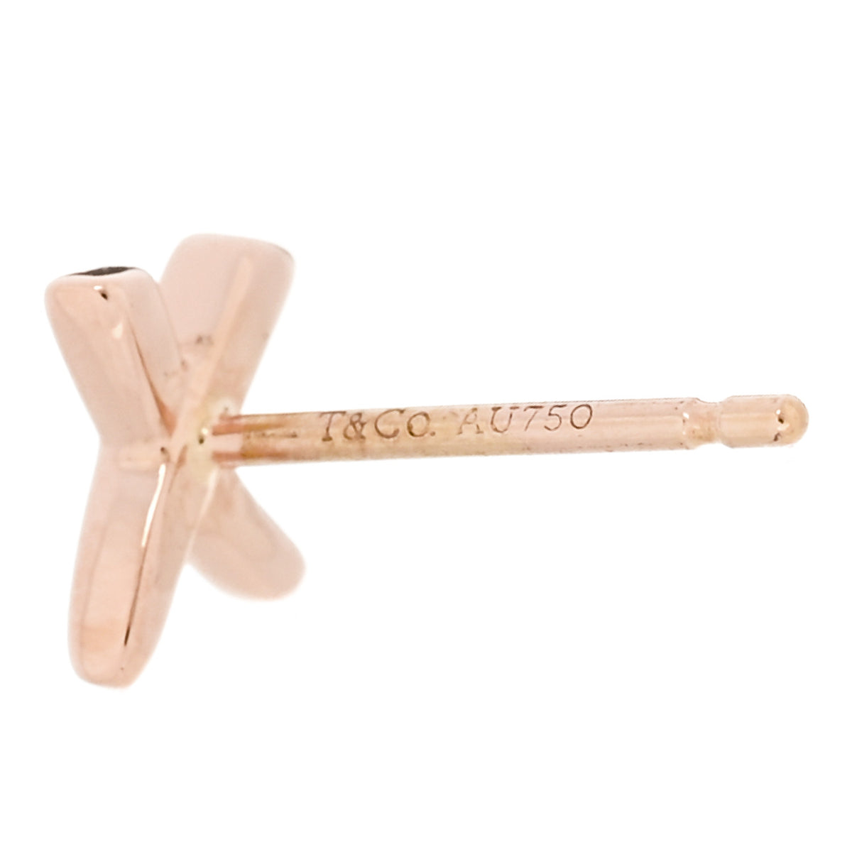 Tiffany 18K Rose Gold Mini Paloma's Graffiti X Earrings 4 of 5