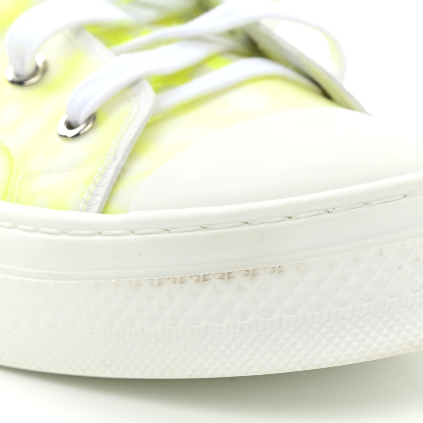 Technical Canvas Oblique Mens B23 High Top Sneakers 44 Yellow