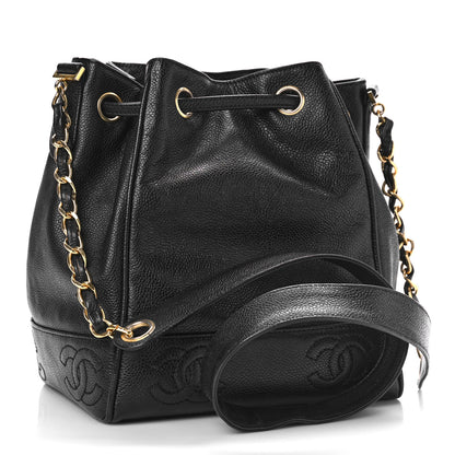 Chanel Caviar Drawstring Shoulder Bag Black 3 of 9