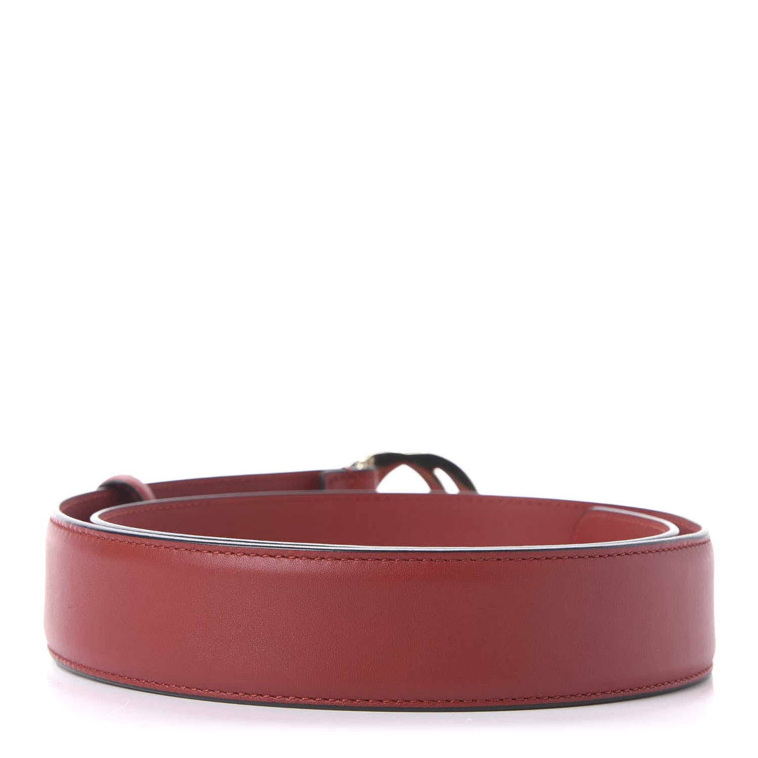 Gucci Moon Calfskin Interlocking G 37mm Belt 85 34 Vibrant Red 2 of 5