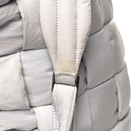 Bottega Veneta Nylon Intrecciato Padded Tech Fold Over Backpack Frost 11 of 12