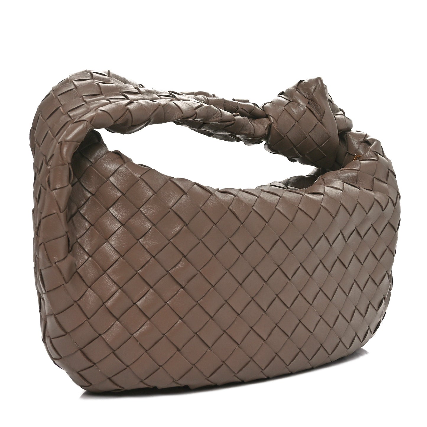 Nappa Intrecciato Teen Jodie Hobo Taupe Grey