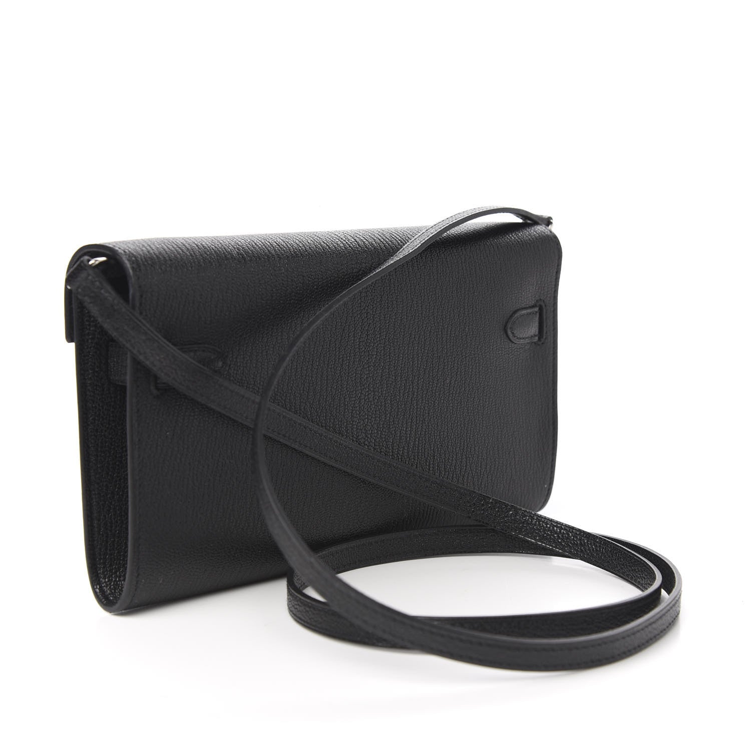Hermes Chevre Mysore Kelly Wallet To Go Black 2 of 9