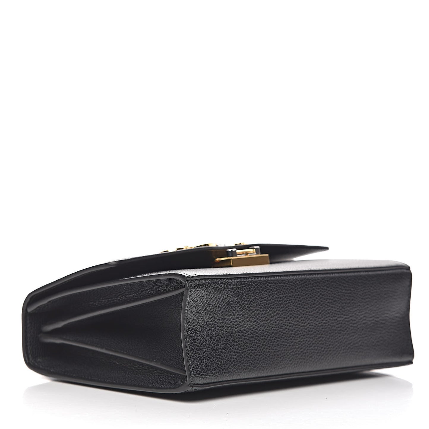 Grainy Calfskin Small Zumi Shoulder Bag Black