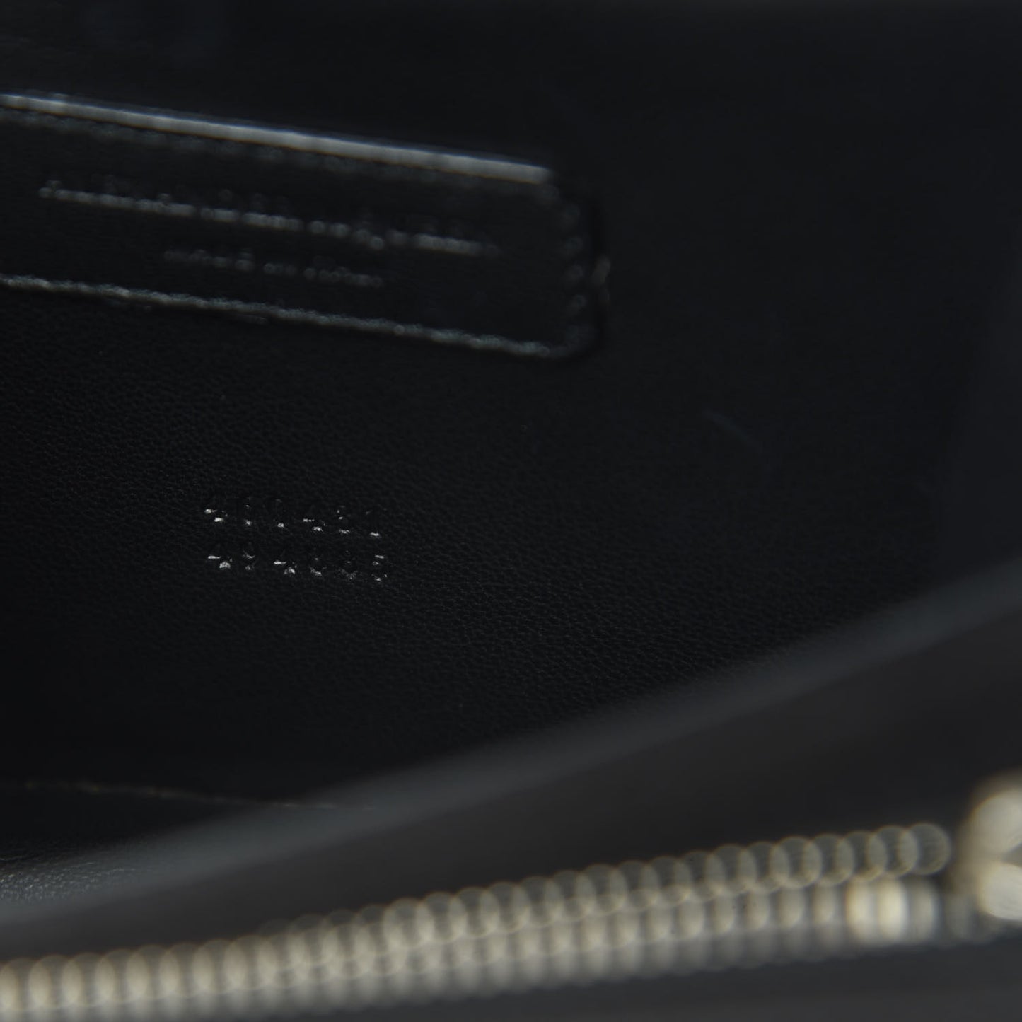 Satin Floral Embroidered Mini Insignia Flap Black