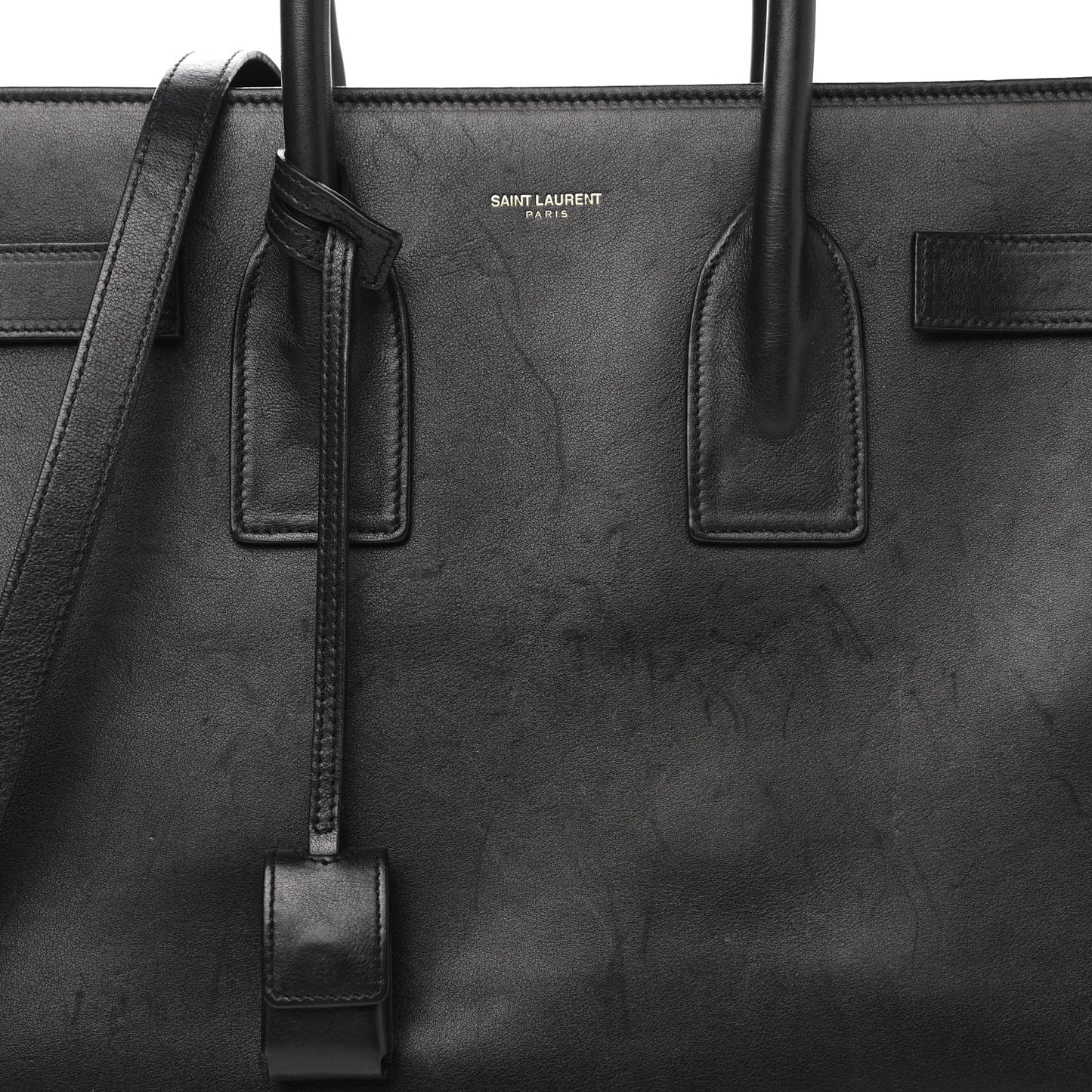 Calfskin Small Sac De Jour Black