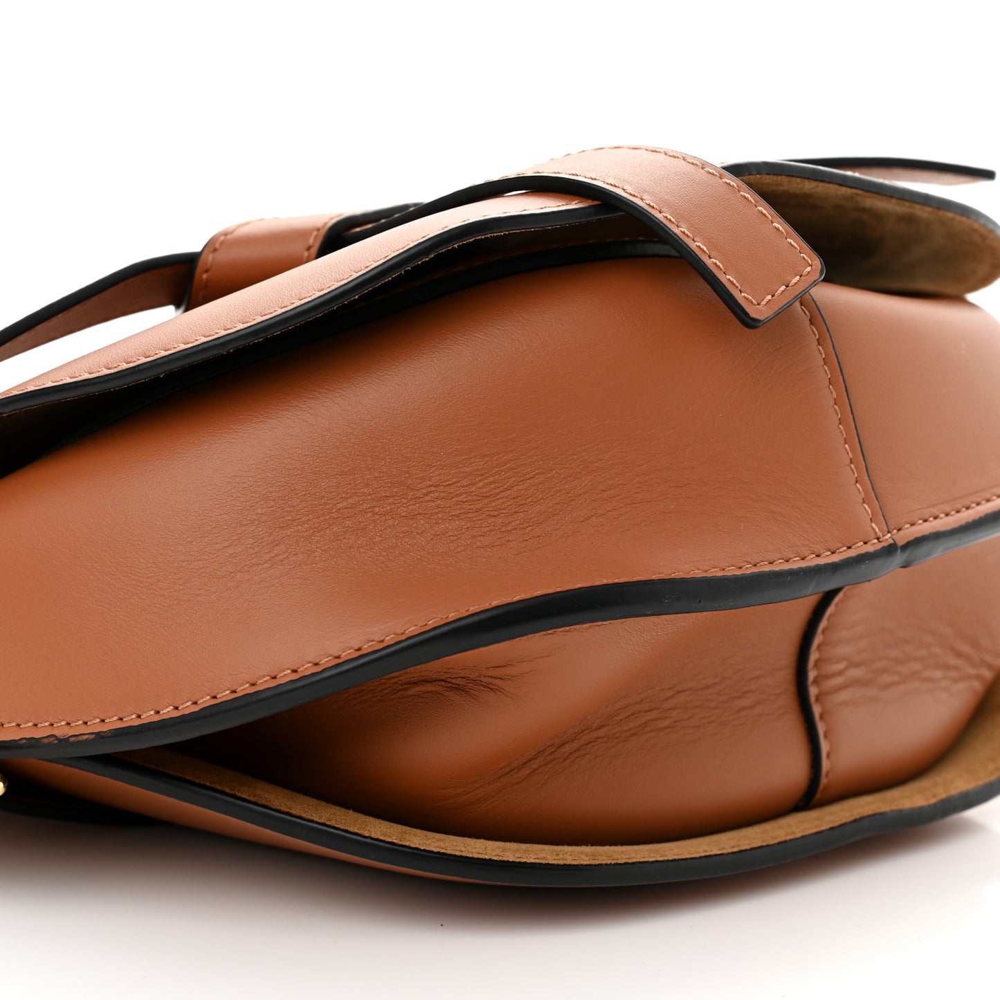 Calfskin Jacquard Small Gate Dual Bag Tan