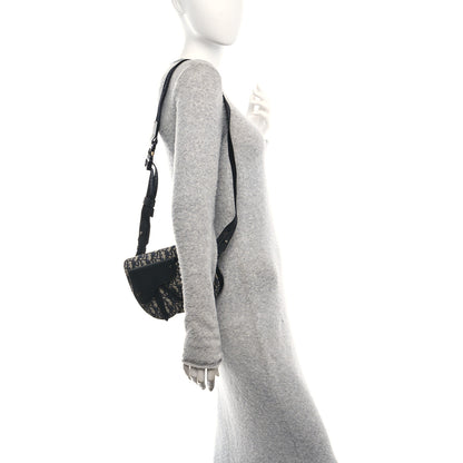 Christian Dior Oblique Saddle Messenger Pouch Beige Black 2 of 9