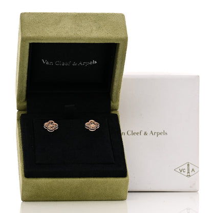 Van Cleef & Arpels 18K Rose Gold Sweet Alhambra Earrings 5 of 5