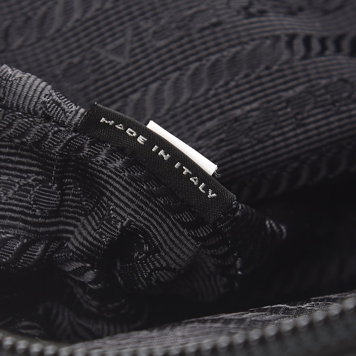 Tessuto Nylon Saffiano Belt Bag Black