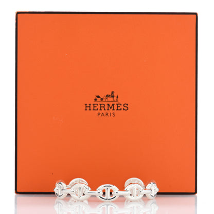 Hermes Sterling Silver MM Chaine d'Ancre Enchainee Cuff Bracelet SH 4 of 4