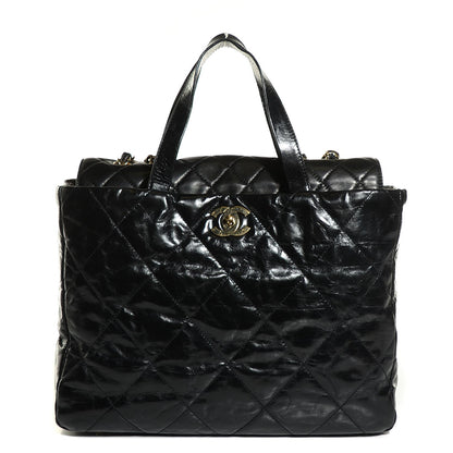 Chanel Glazed Calfskin Large Portobello Tote Black 1 of 8