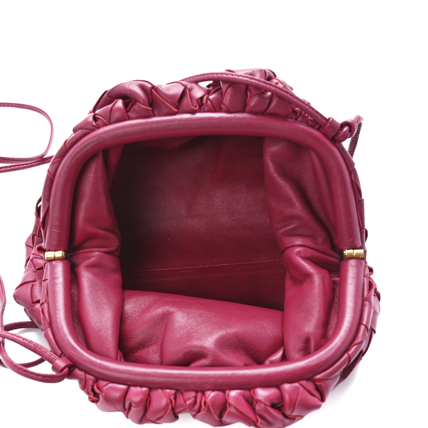 Bottega Veneta Nappa Intrecciato The Mini Pouch Amaranto 5 of 12