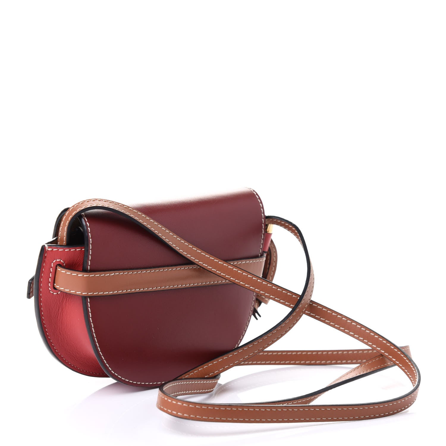 Loewe Calfskin Mini Gate Crossbody Bag Garnet Pomodoro 3 of 5