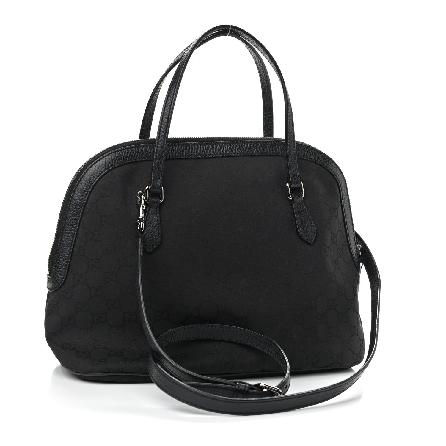 Gucci Nylon Monogram Medium Dome Bag Black 3 of 11