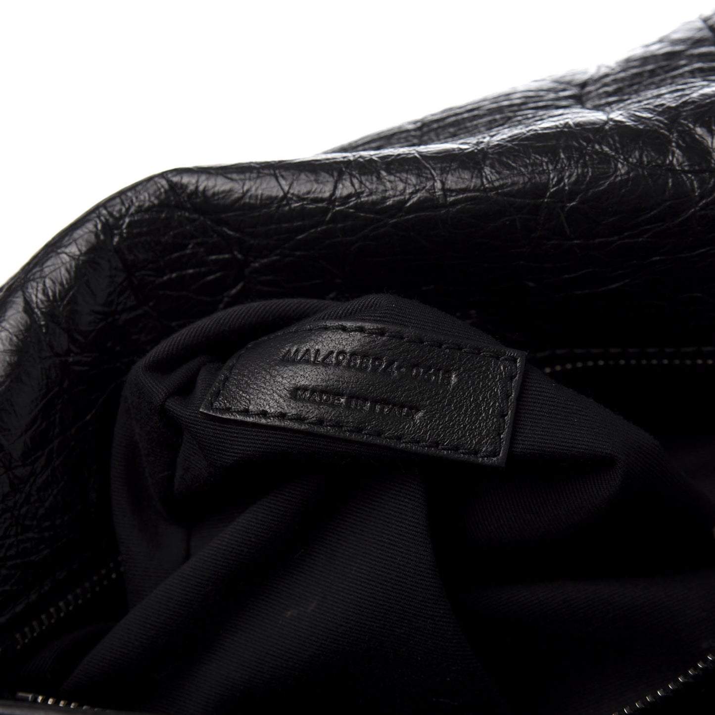 Crinkled Calfskin Matelasse Monogram Medium Niki Chain Satchel Black