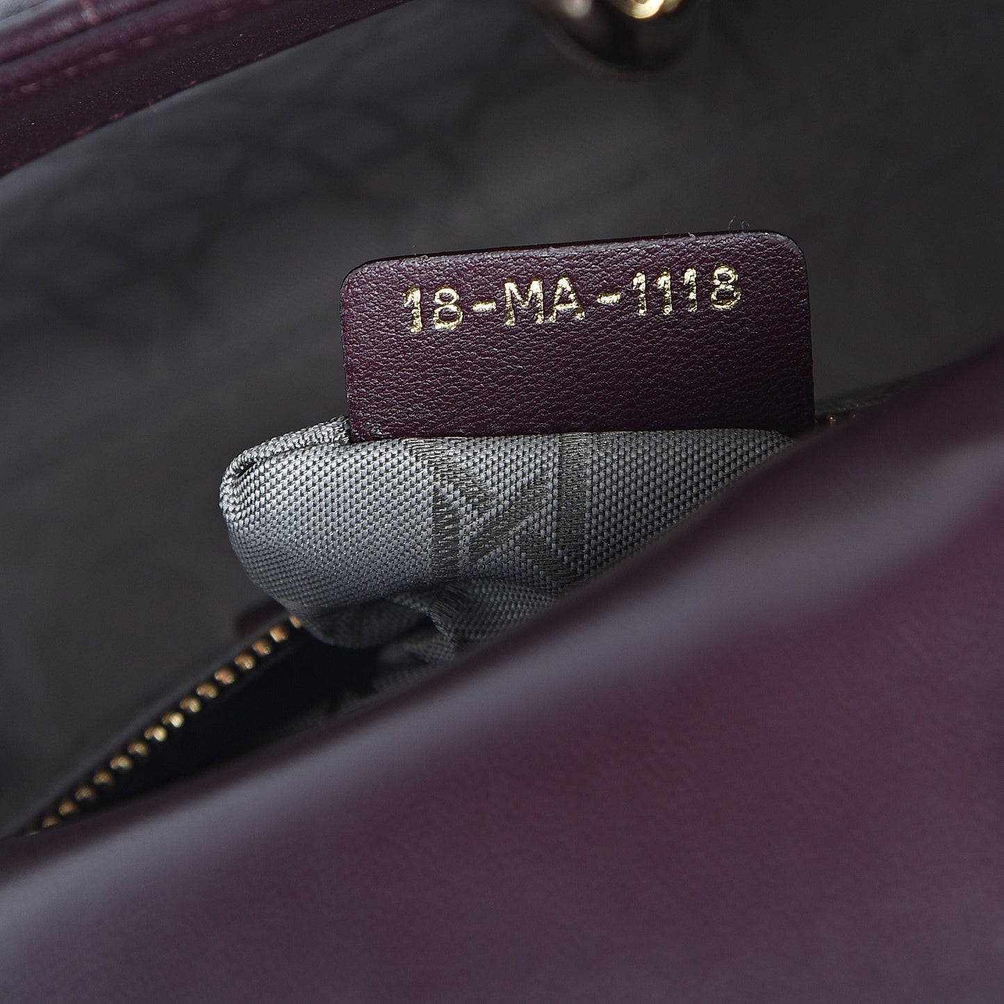 Lambskin Cannage Mini Lady Dior Plum