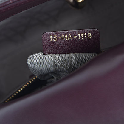 Christian Dior Lambskin Cannage Mini Lady Dior Plum 7 of 12