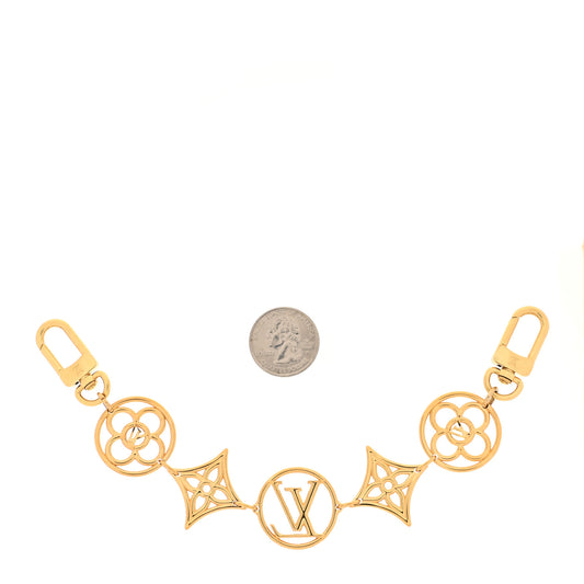 Metal Twiggy Chain Bag Charm Gold