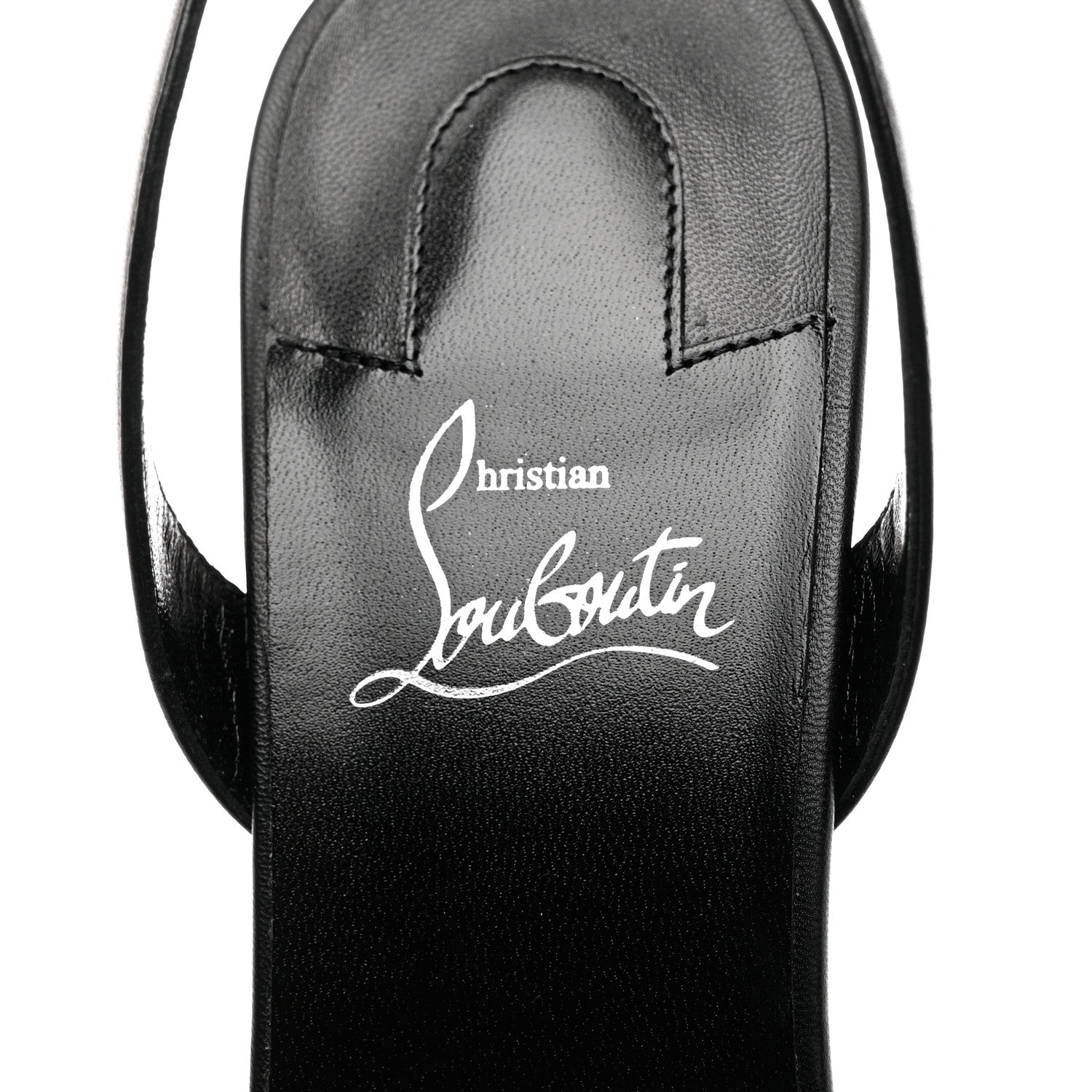 Christian Louboutin Calfskin O Marylin 85 Slingback Sandal Heels 41 Black 6 of 8