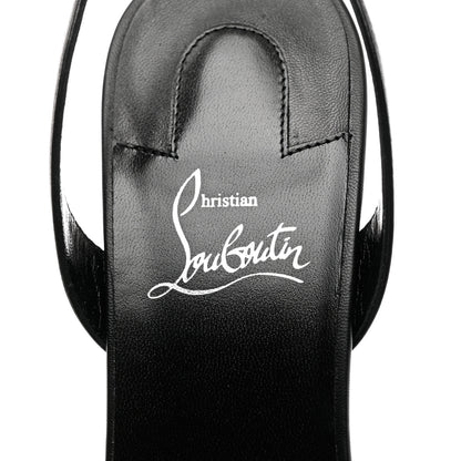 Christian Louboutin Calfskin O Marylin 85 Slingback Sandal Heels 41 Black 6 of 8