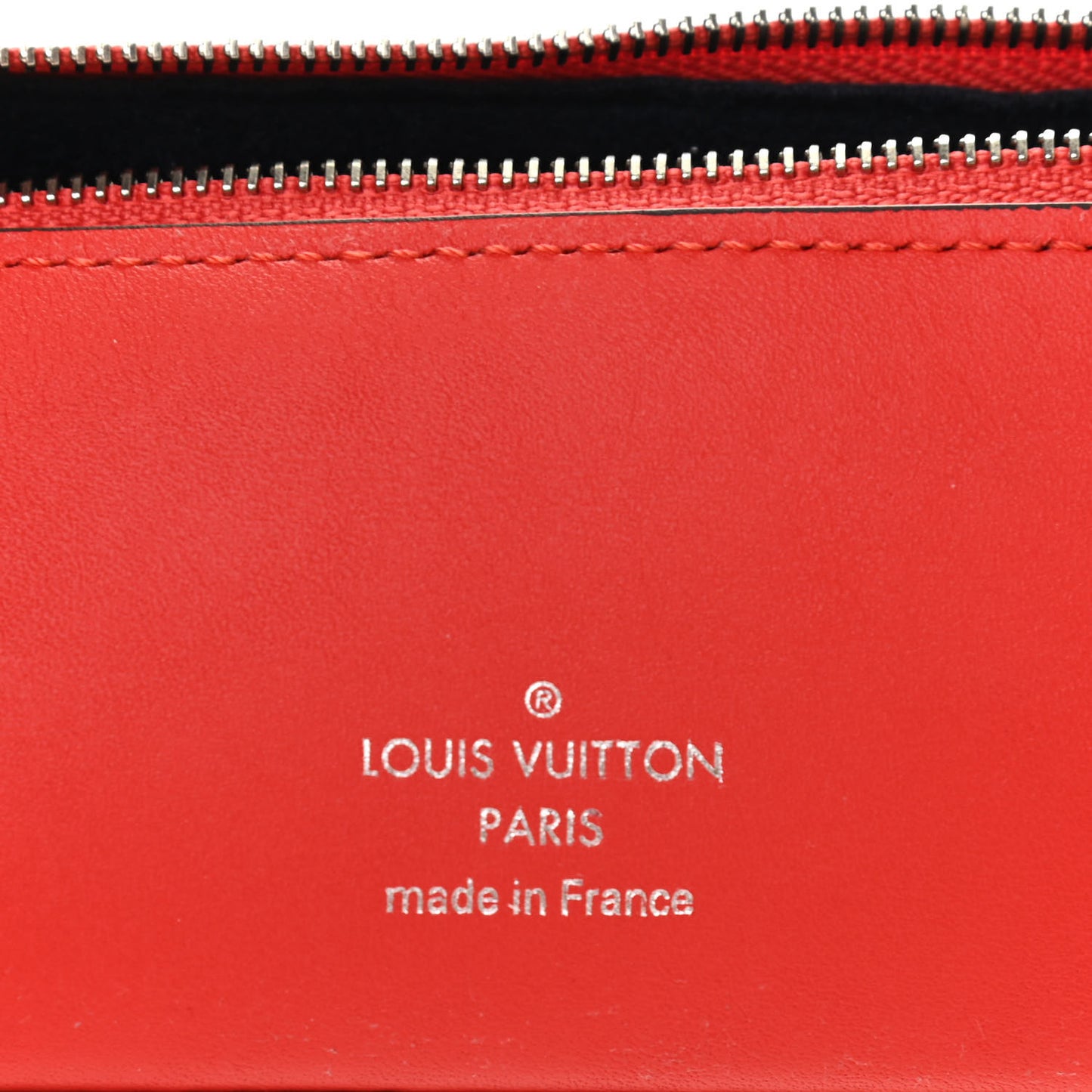 Monogram Elizabeth Pencil Pouch Red