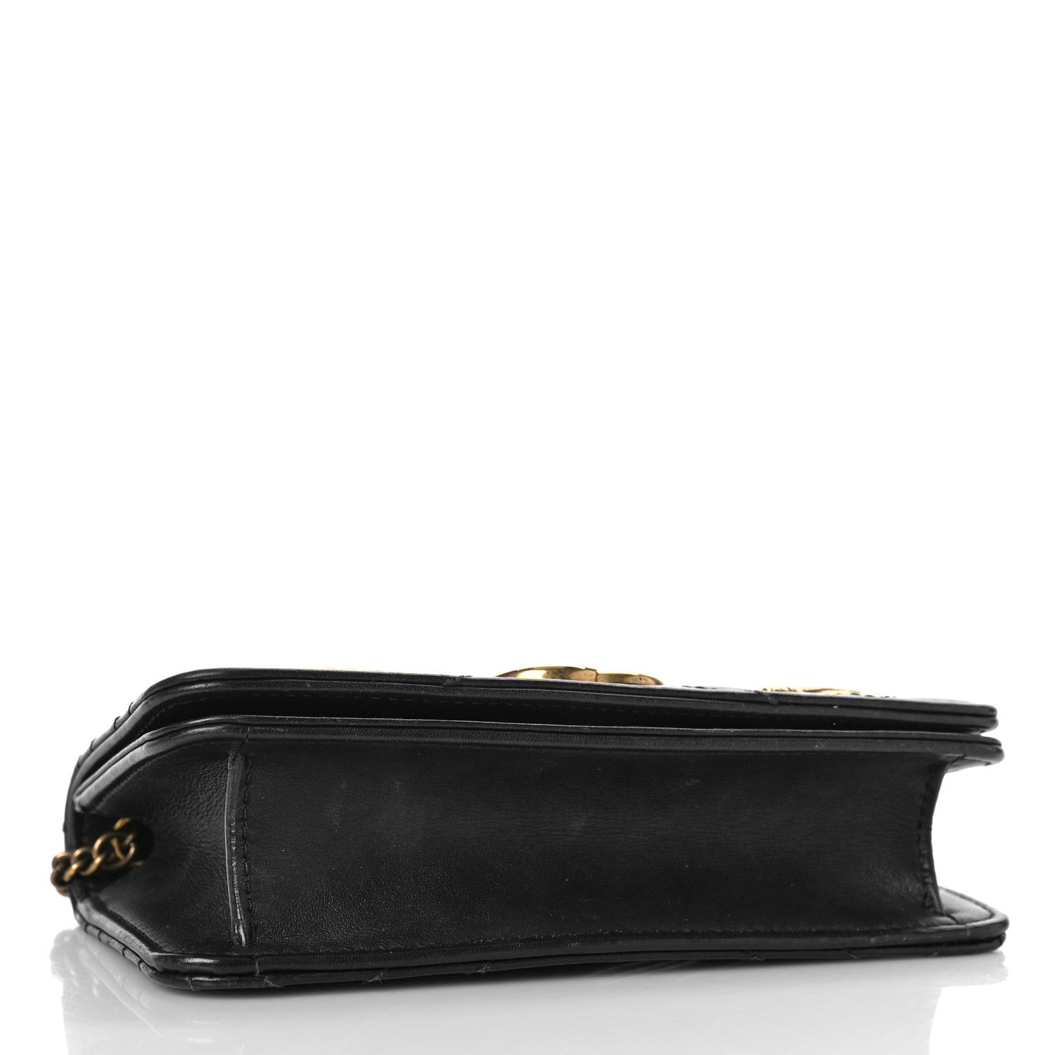 Gucci Calfskin Matelasse Mini Animal Studs GG Marmont Bag Black 4 of 11