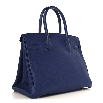 Hermes Togo Swift Officier Birkin 30 Bleu Encre Rouge H 3 of 13