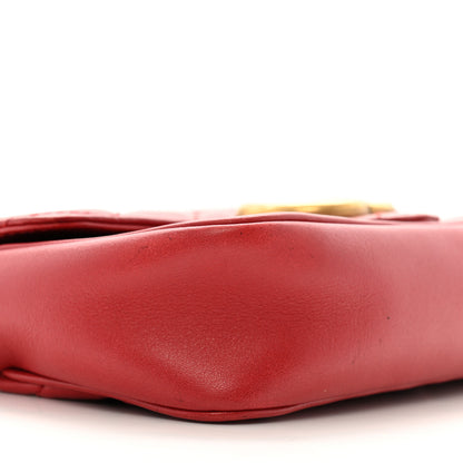 Gucci Calfskin Matelasse Super Mini GG Marmont Shoulder Bag Hibiscus Red 9 of 11
