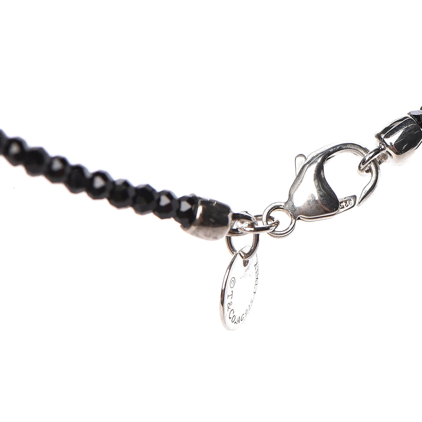 Sterling Silver Black Spinel Pearl Ziegfeld Bead Necklace