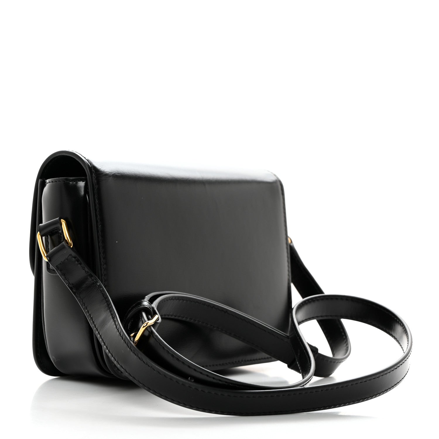 Celine Shiny Calfskin Teen Triomphe Black 2 of 11