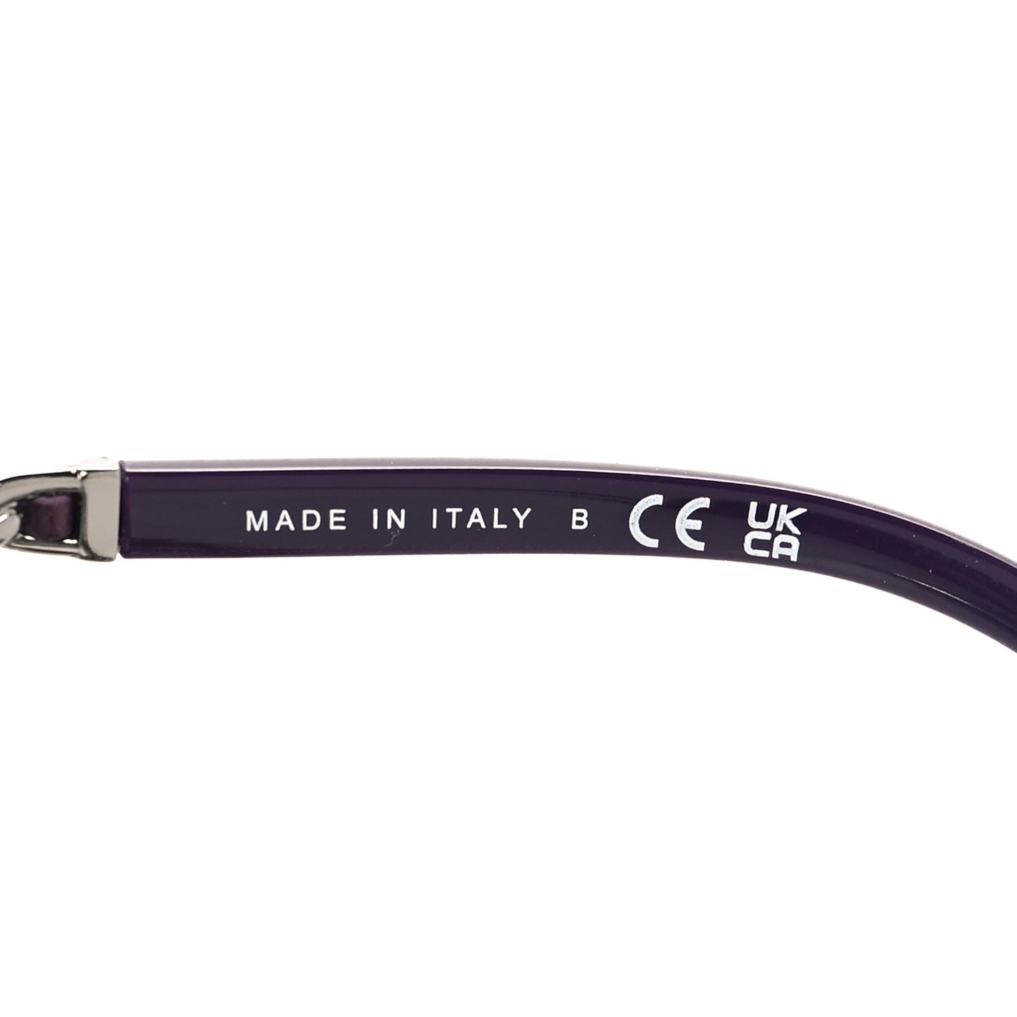 Acetate Metal Lambskin Square Chain Sunglasses 5210-Q-A Purple