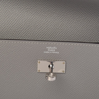Hermes Epsom Kelly Longue Wallet Gris Mouette 6 of 8