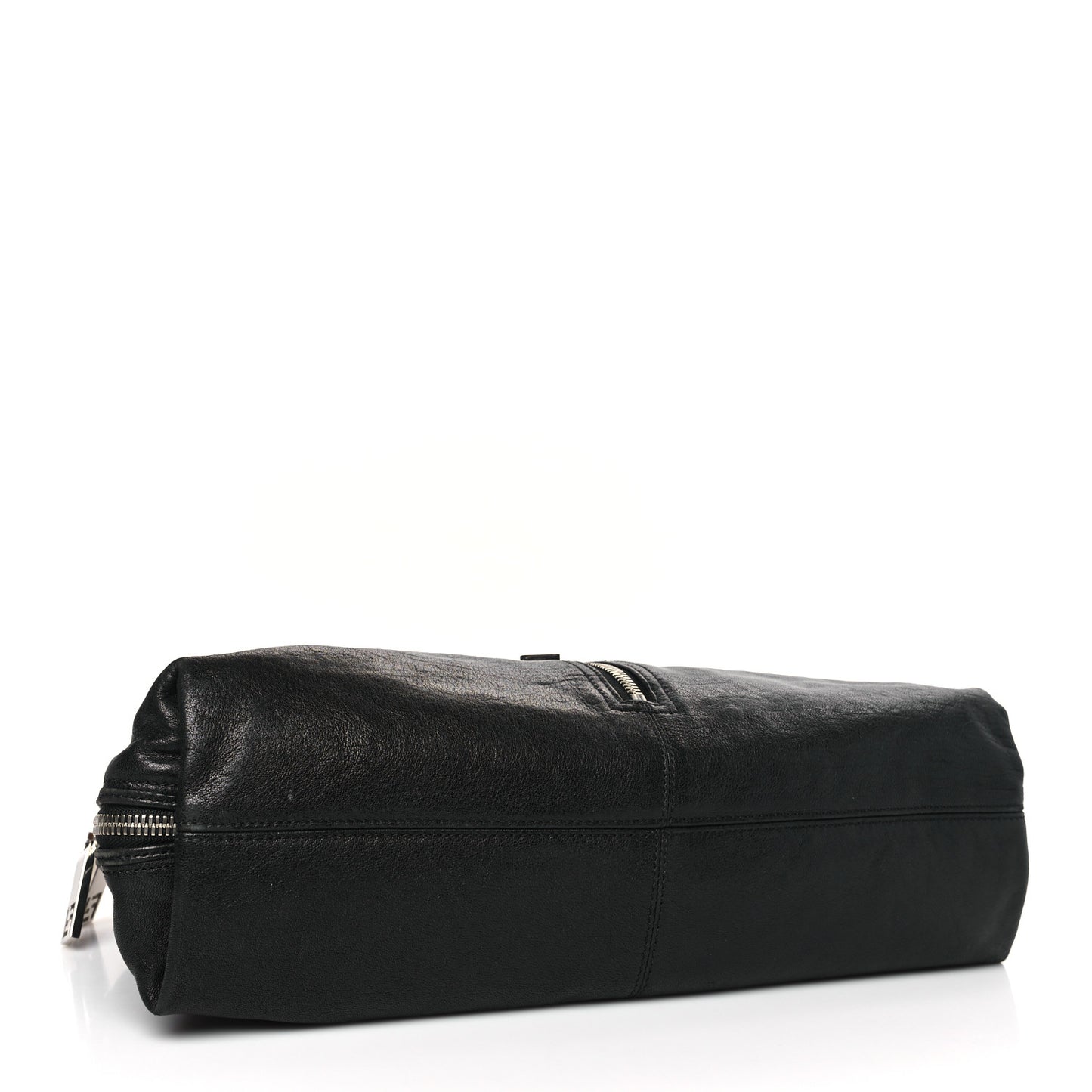 Sheepskin Zipper Satchel Black