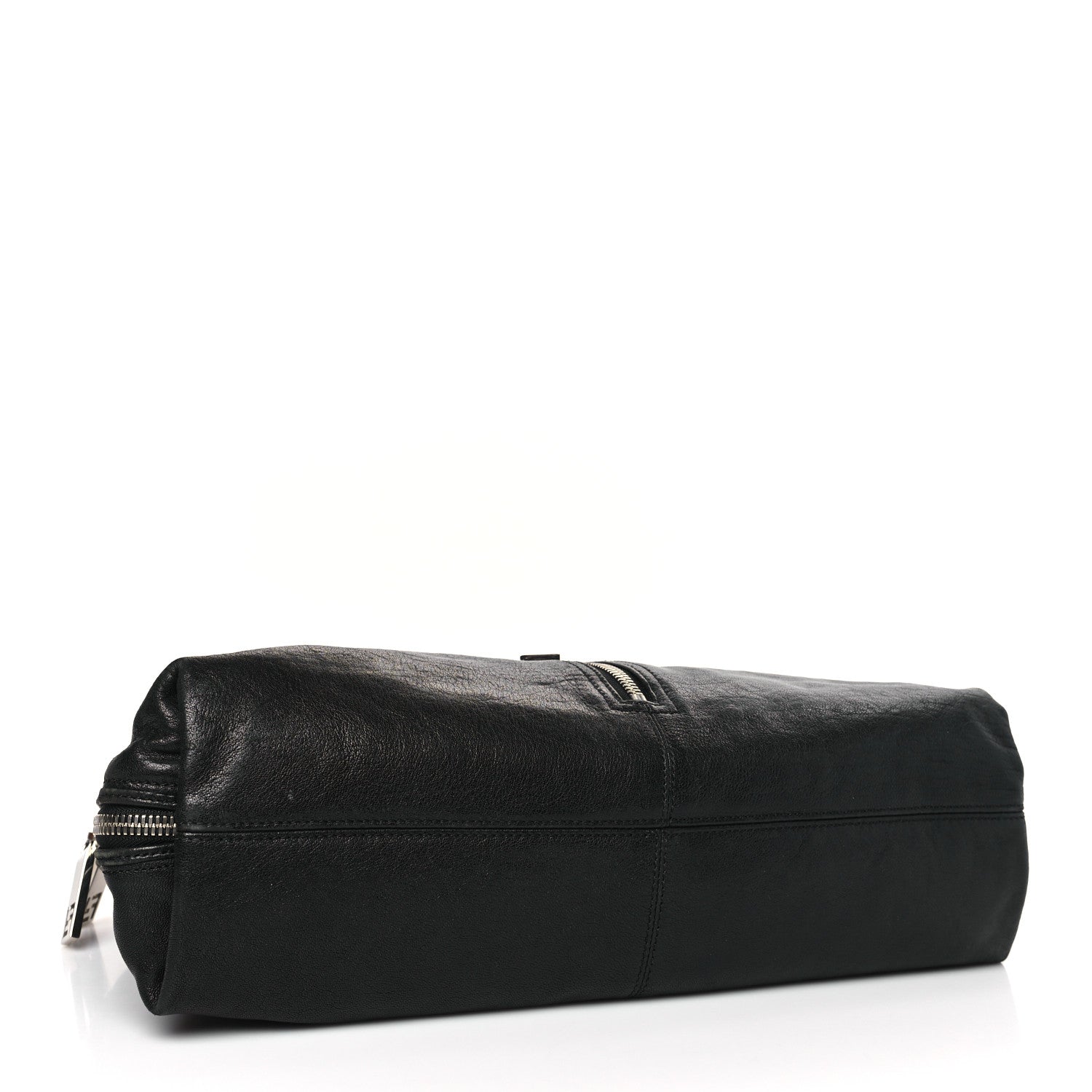 Fendi Sheepskin Zipper Satchel Black 4 of 13