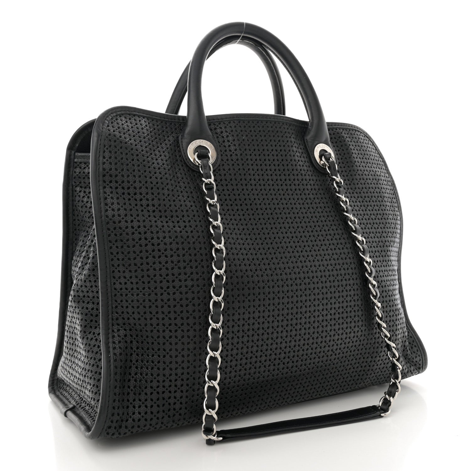 Chanel Calfskin Perforated Up In The Air Tote Black 3 of 14