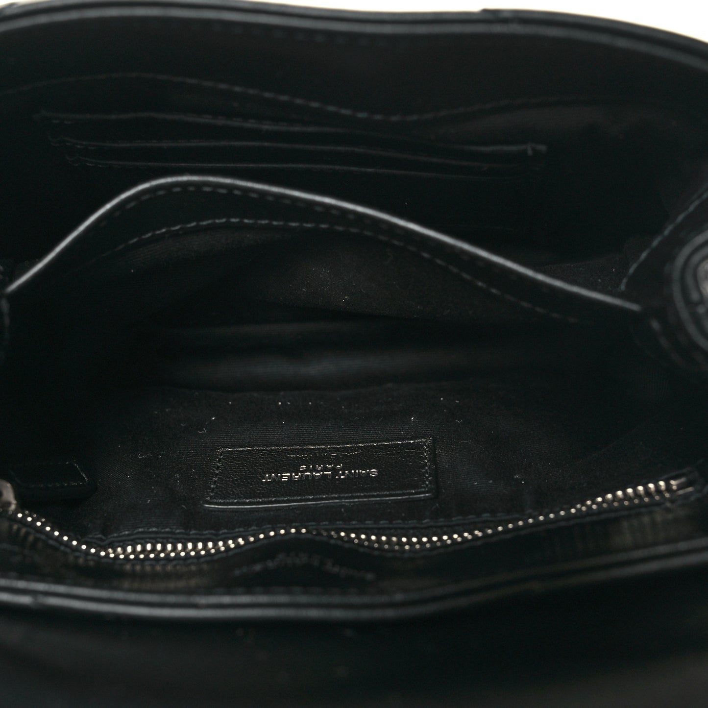 Calfskin Y Quilted Monogram Toy Loulou Crossbody Bag Black