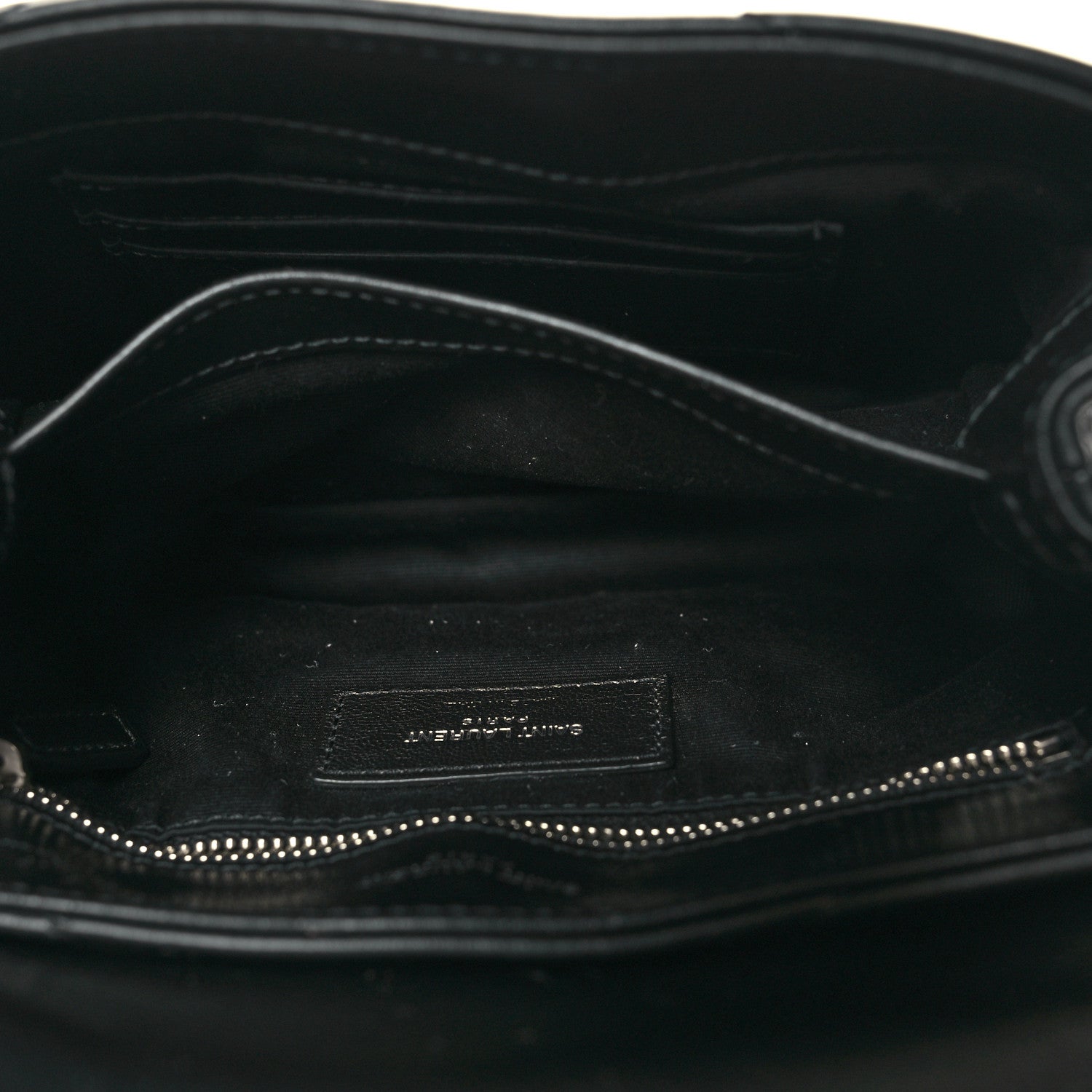Saint Laurent Calfskin Y Quilted Monogram Toy Loulou Crossbody Bag Black 6 of 12