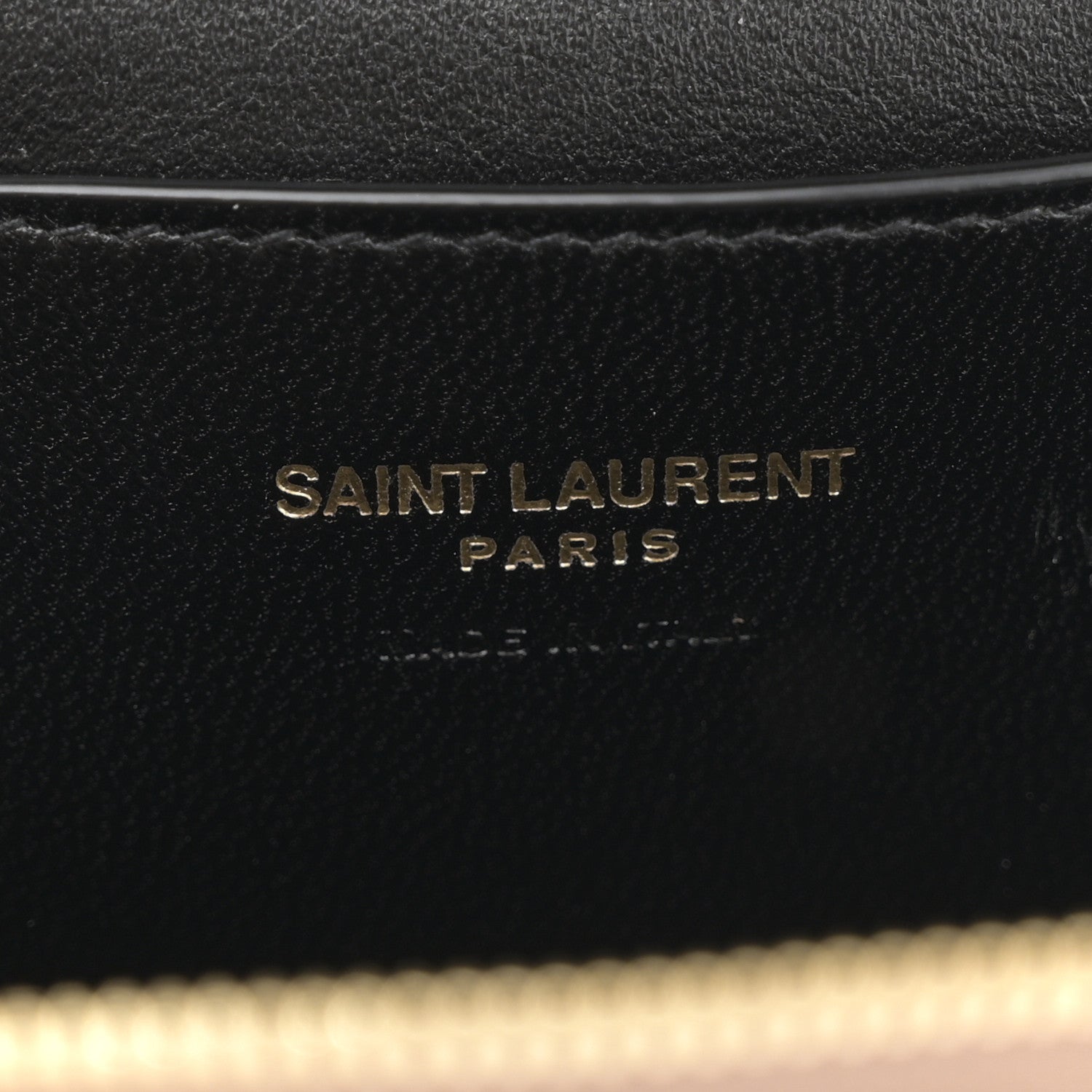 Saint Laurent Lambskin Quilted Mini Gaby Vanity Case Dark Toffee 6 of 10