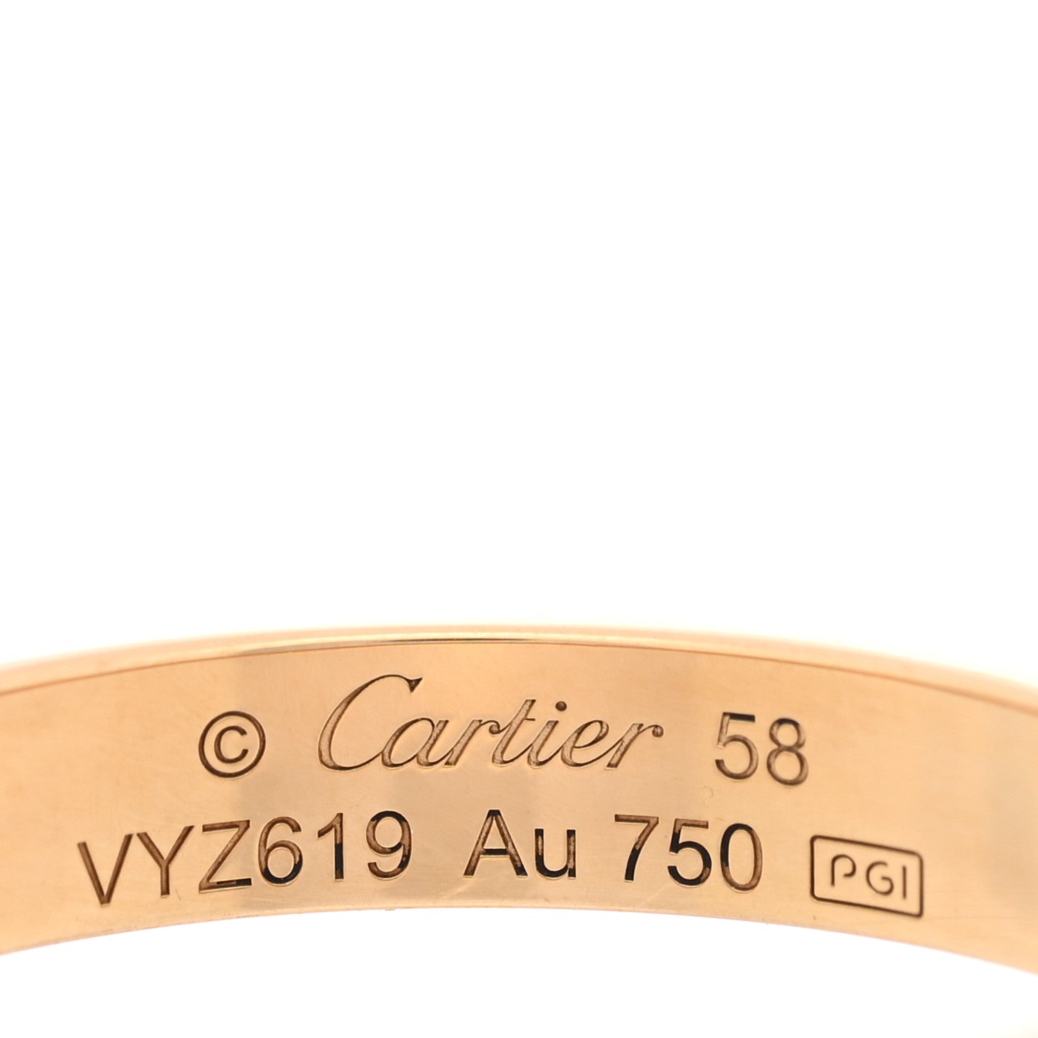 Cartier 18K Yellow Gold 3.5mm LOVE Wedding Band Ring 58 8.5 4 of 4